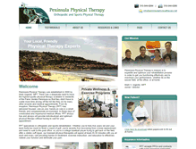 Tablet Screenshot of peninsulaphysicaltherapy.net